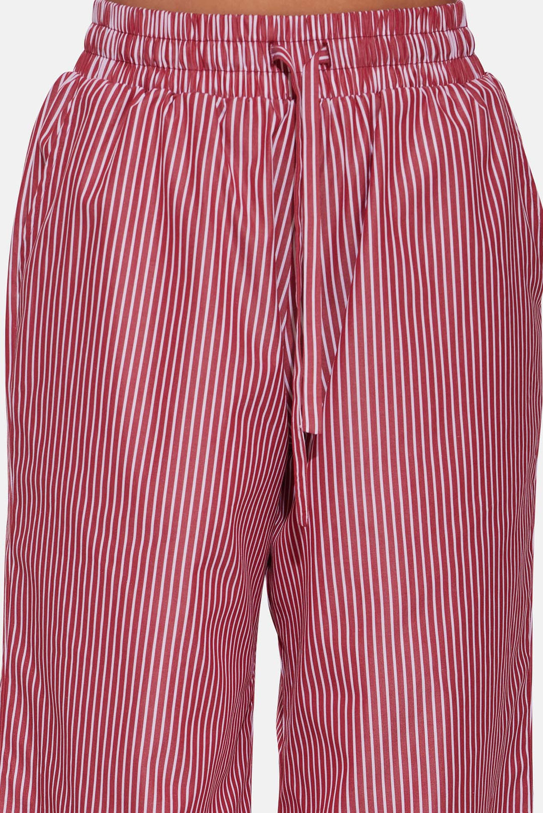 Georgica Beach Poplin Pant Red/White Stripe