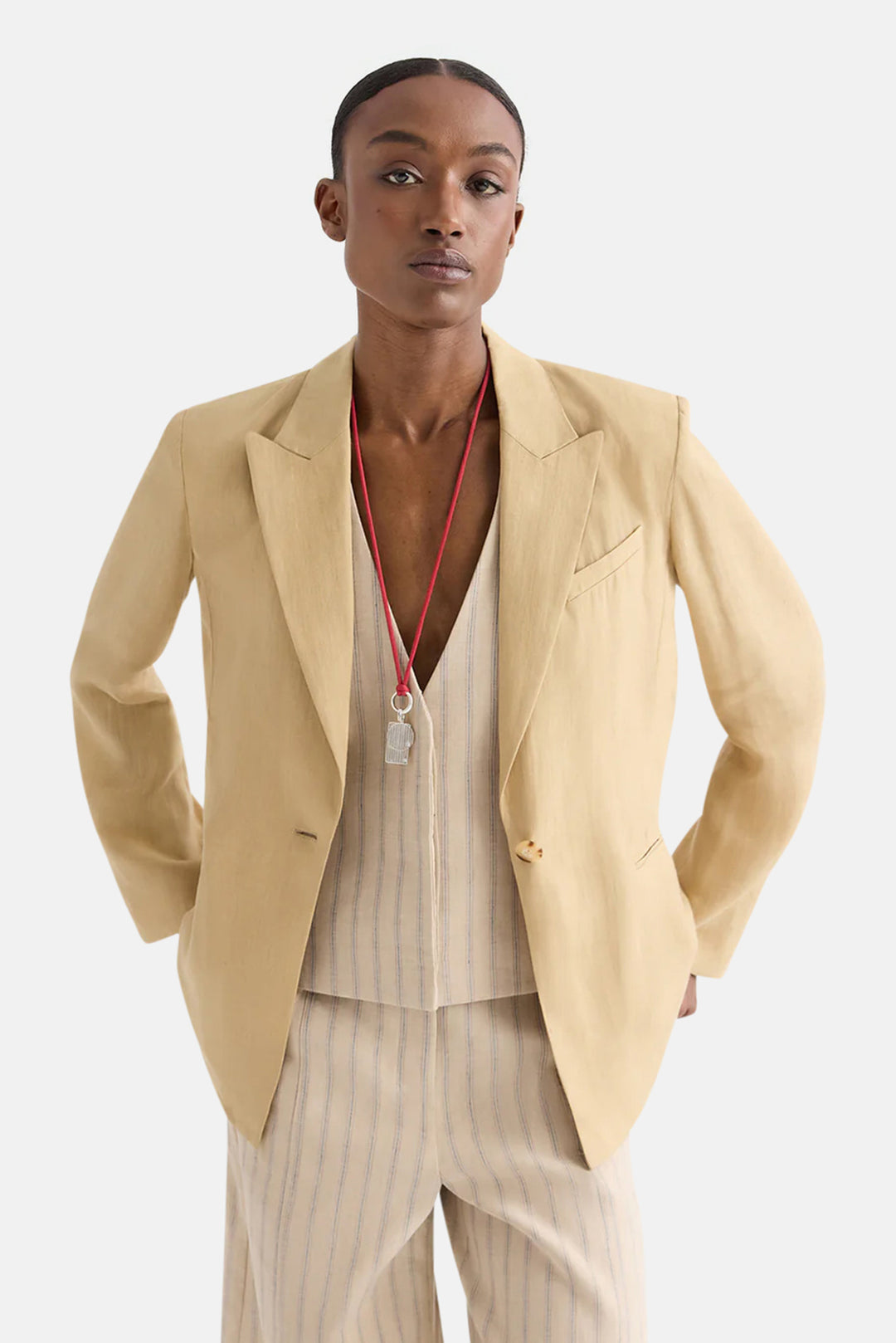 Boy Blazer in Linen Candied Ginger