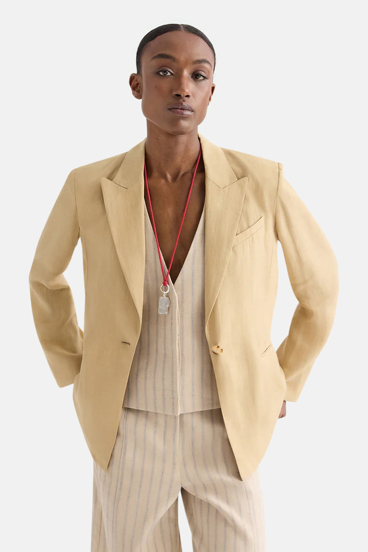 Boy Blazer in Linen Candied Ginger