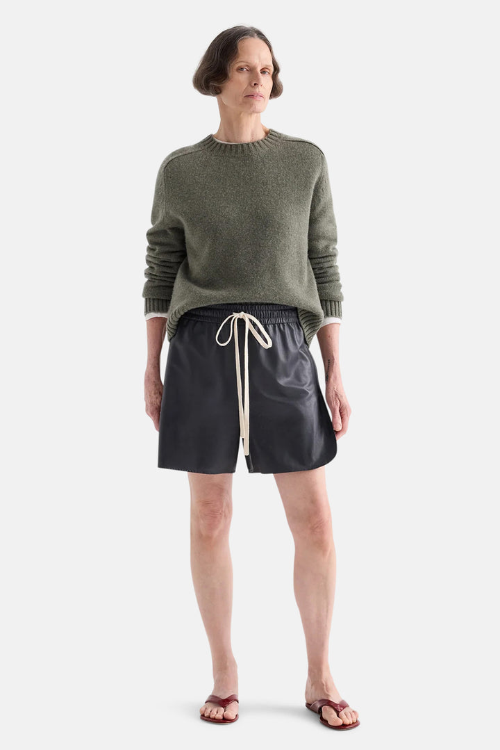 Boy Boxer Short Update In Leather Midnight