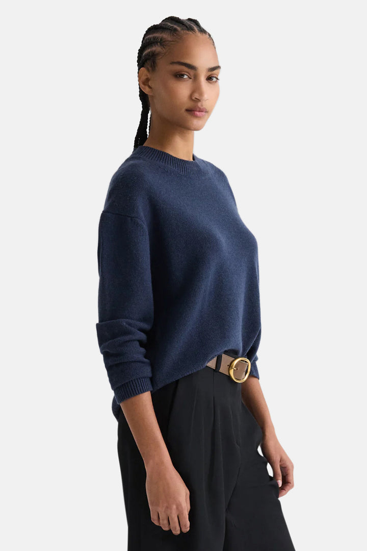 Boy Crewneck Sweater in Italian Cashmere Selvedge