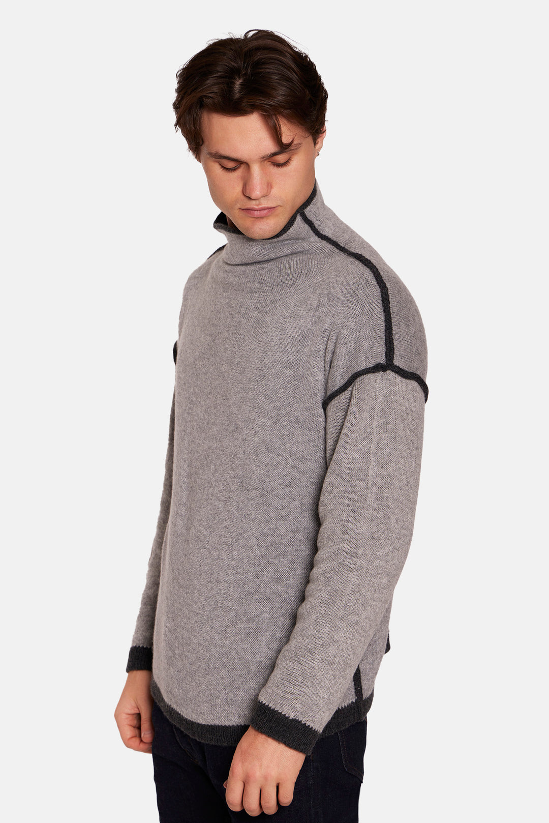 Brad Cashmere Turtleneck Charcoal