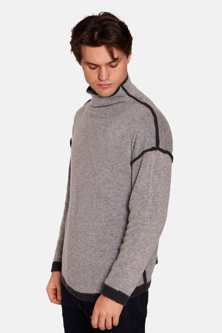 Brad Cashmere Turtleneck Charcoal