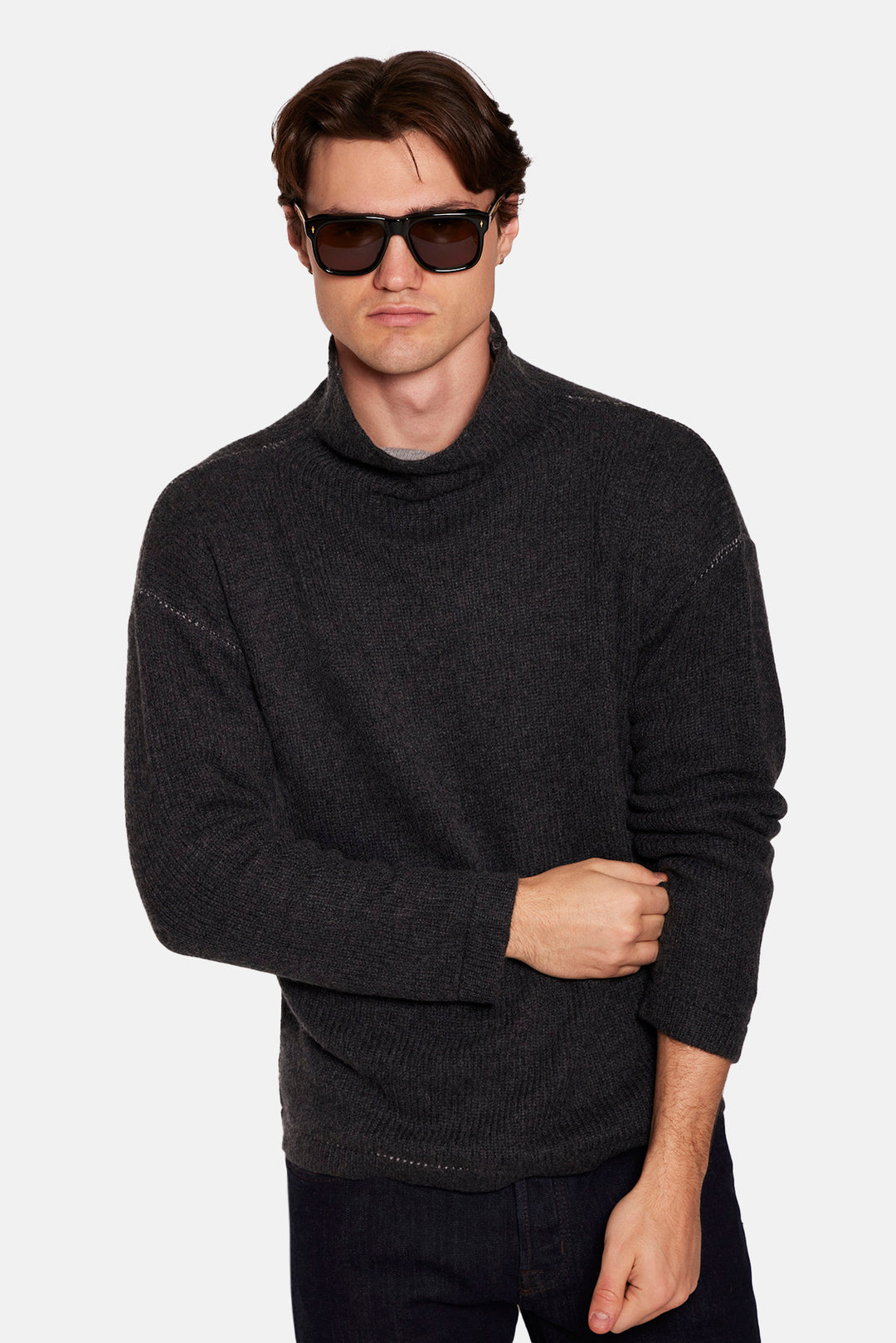 Brad Cashmere Turtleneck Charcoal