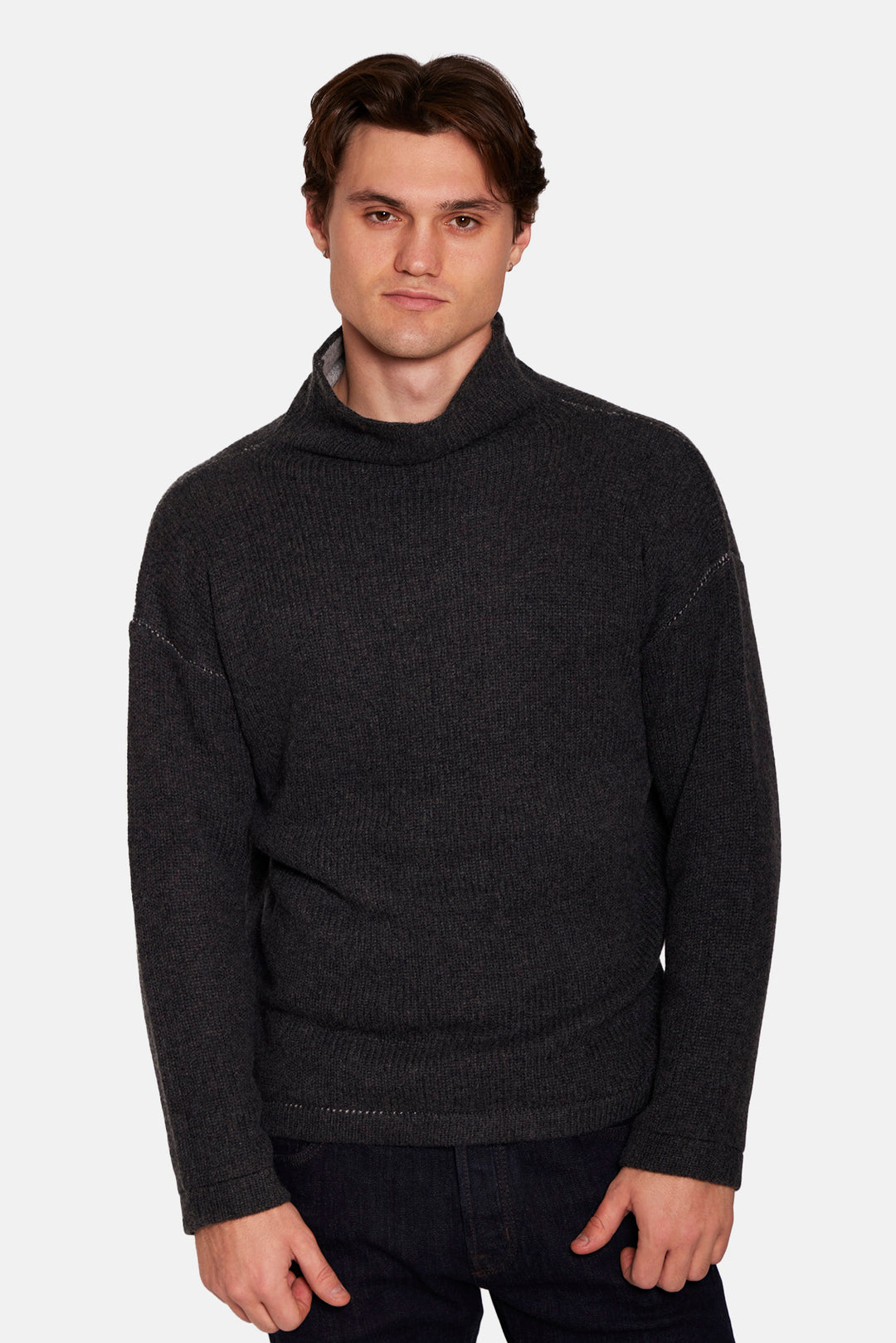 Brad Cashmere Turtleneck Charcoal