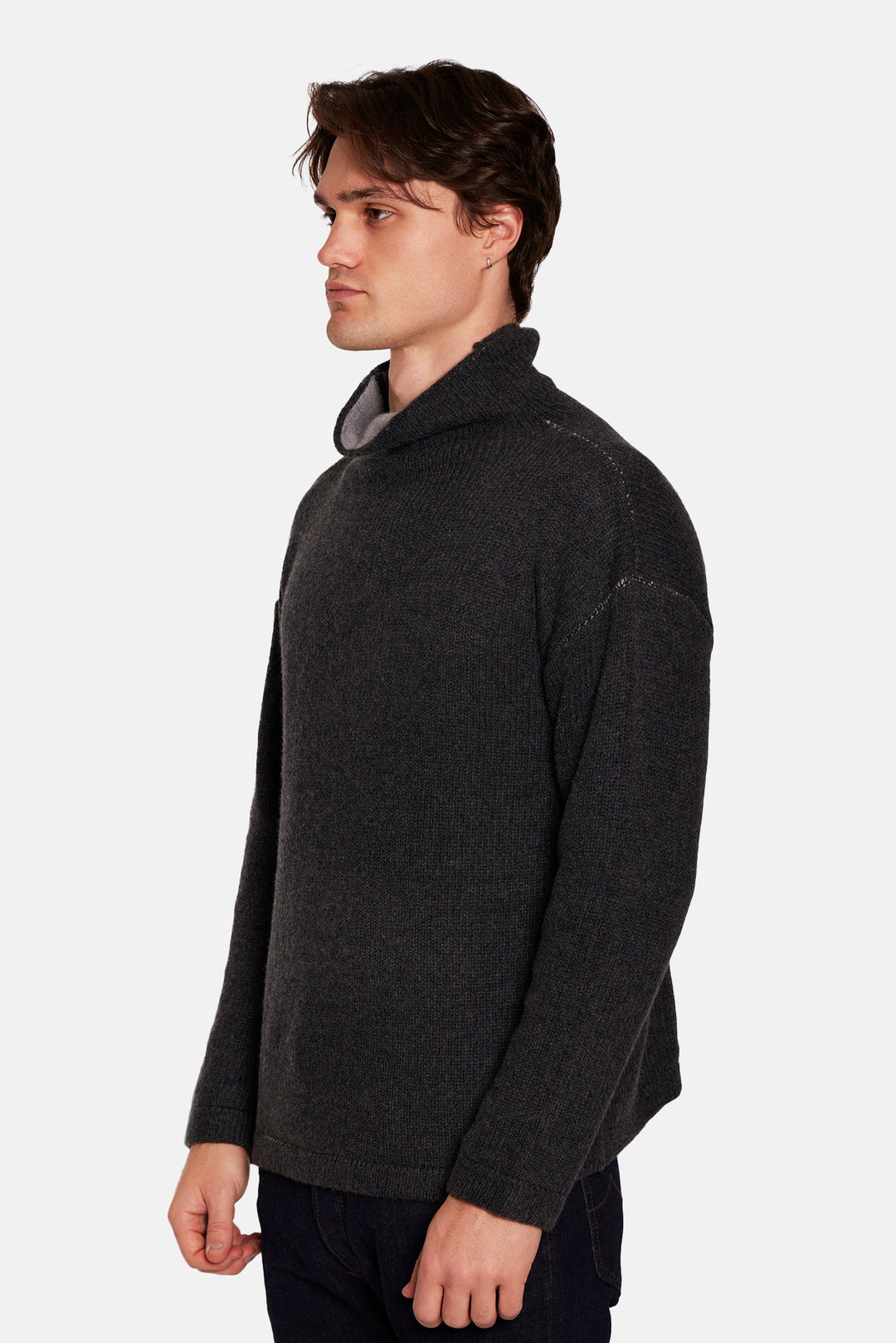 Brad Cashmere Turtleneck Charcoal