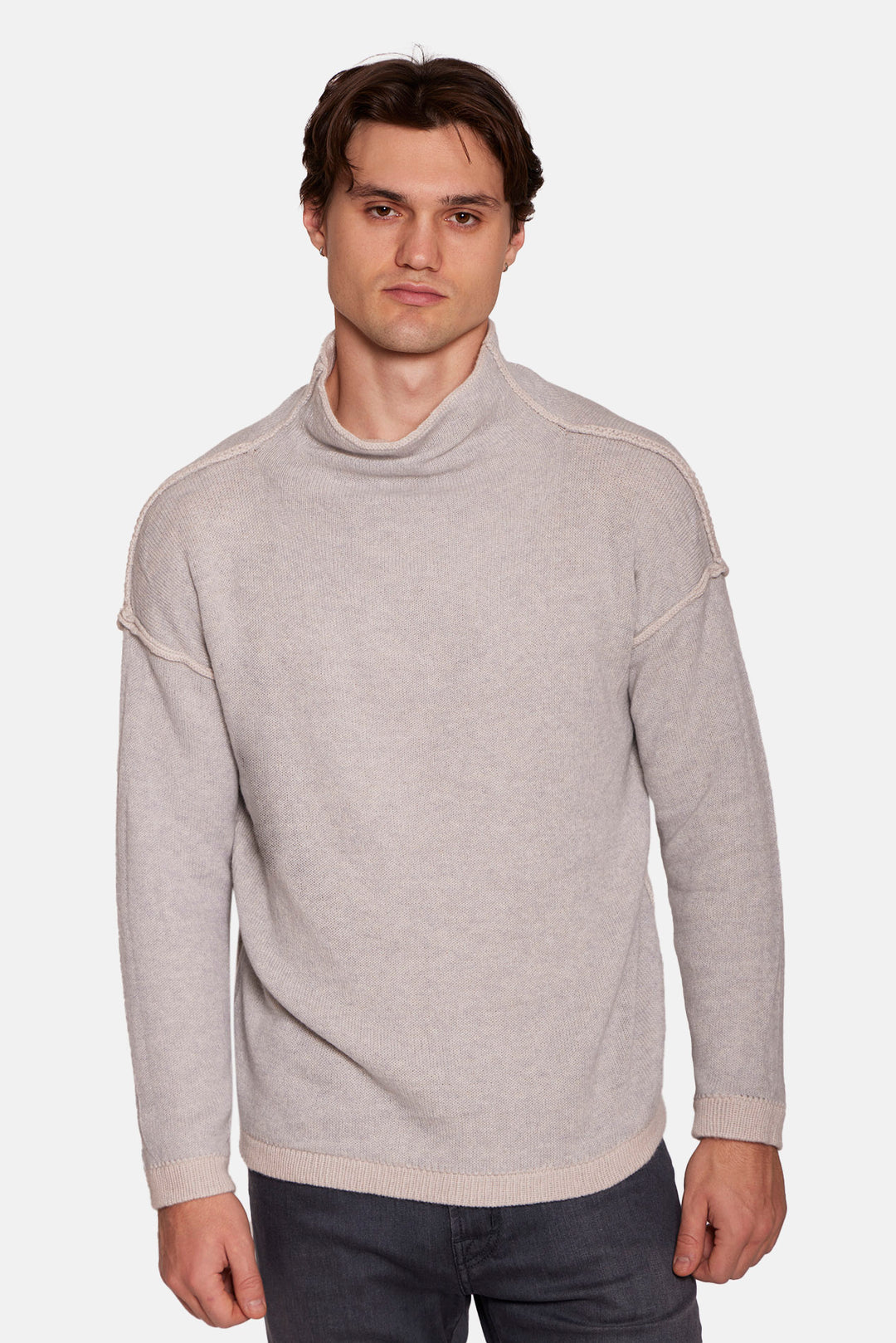 Brad Cashmere Turtleneck Oatmeal Heather