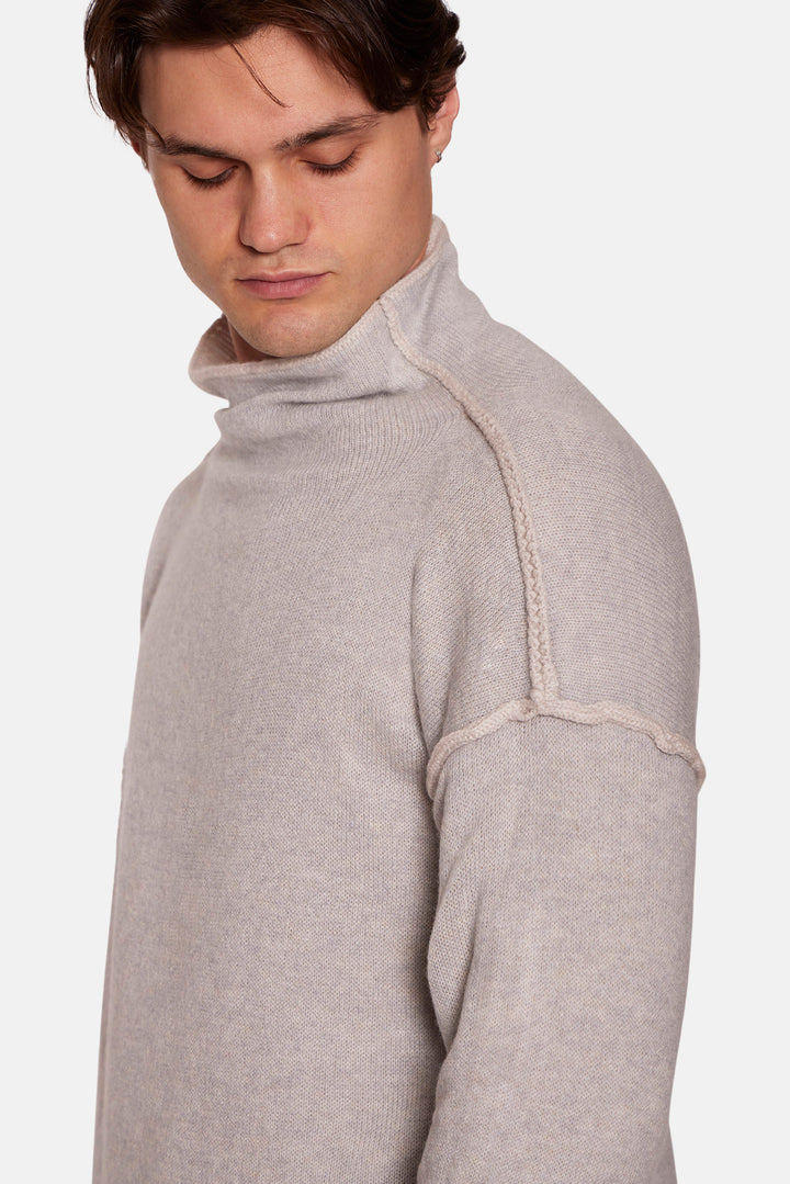 Brad Cashmere Turtleneck Oatmeal Heather