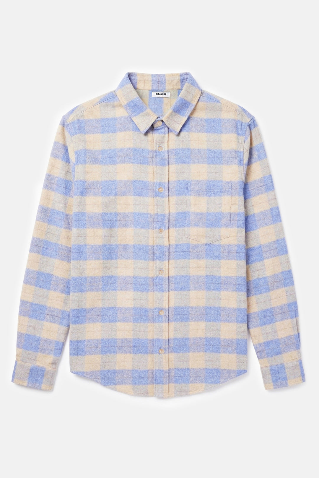 Brandon Brushed Flannel Butter/Blue Plaid