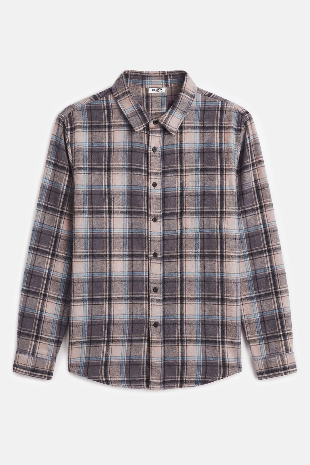 Brandon Flannel Shirt Grey/Blue Plaid