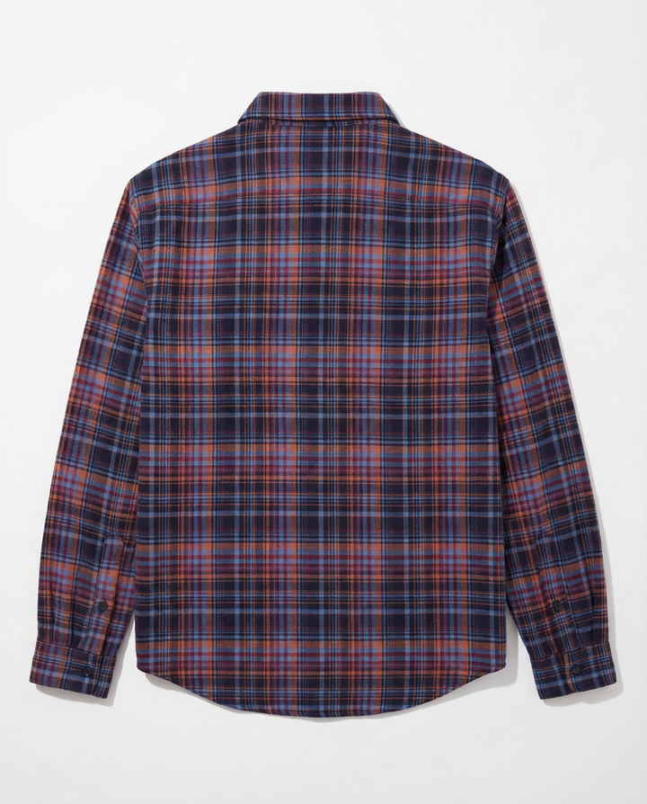 Brandon Flannel Orange/Red Plaid