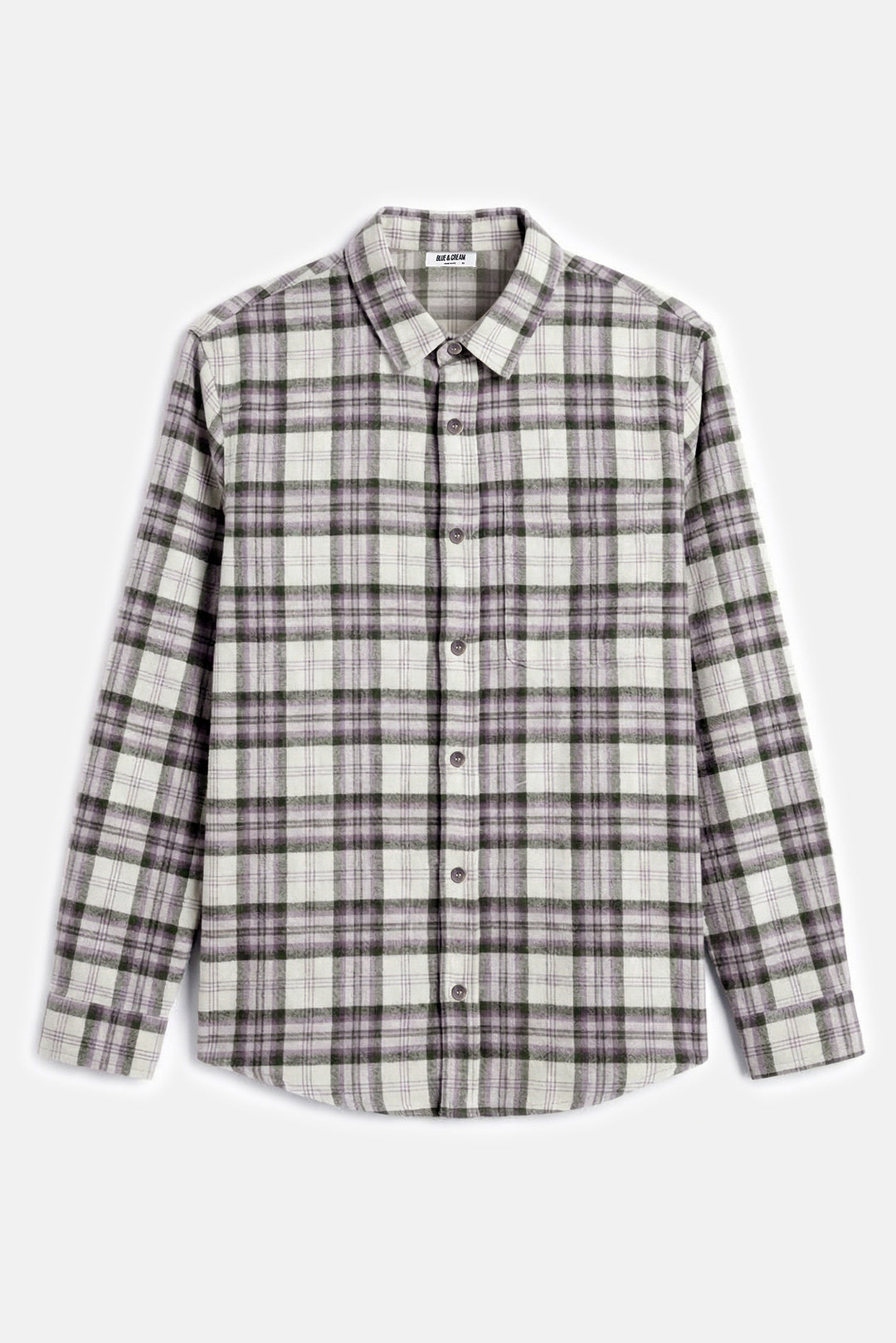 Brandon Brushed Flannel Olive/Cream Plaid