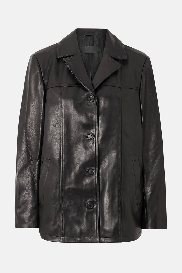 Brett Leather Jacket Black