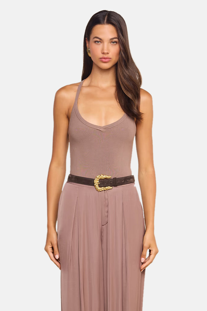 Wrenna Racerback Bodysuit Cardamom