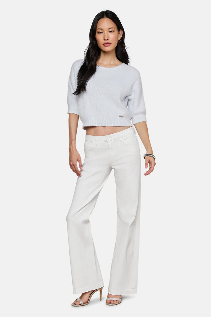 Joanne Low-Rise Wide-Leg Jean Blanc