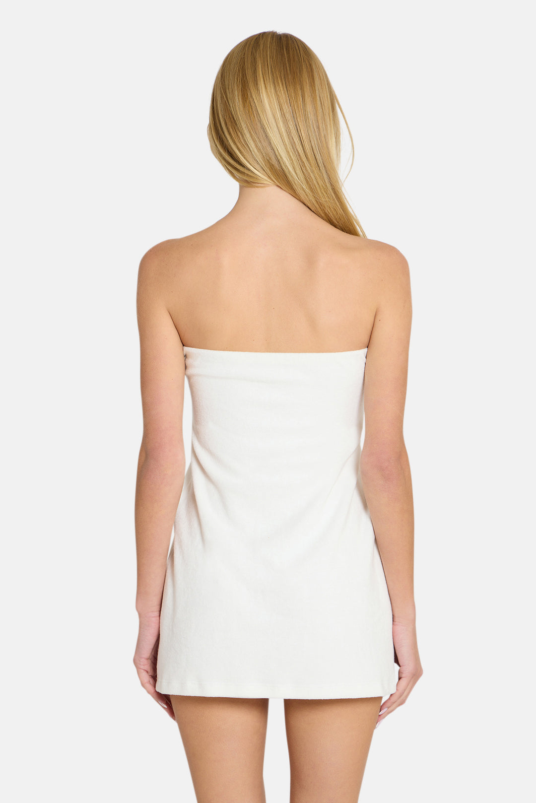 Jessa Terry Strapless Dress White, S