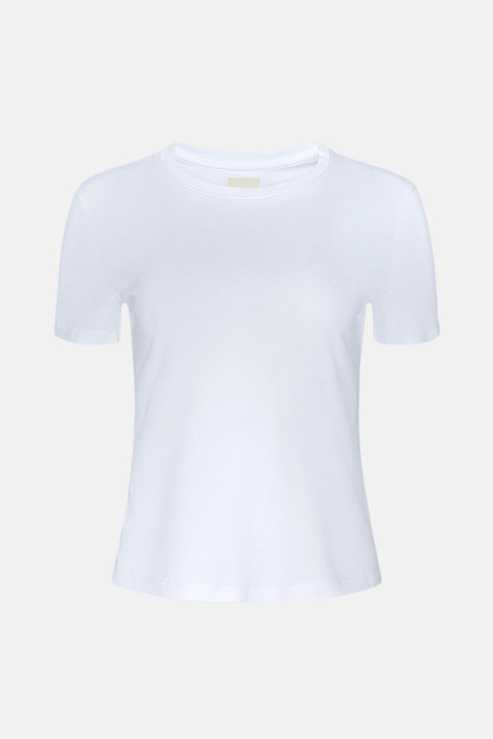 Aileen Cotton Crewneck Tee White