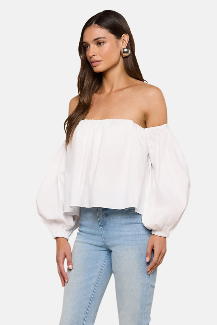 Sarai Off-the-Shoulder Top White