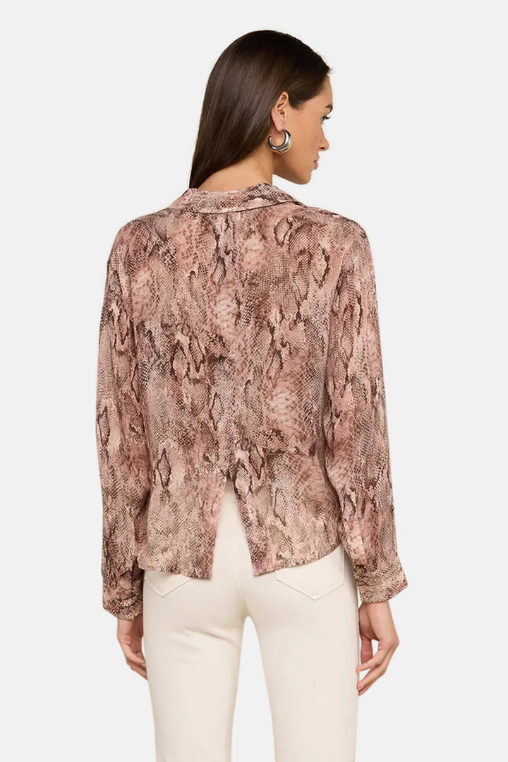 Cosette Shirt Mauve/Multi Western Snake Print