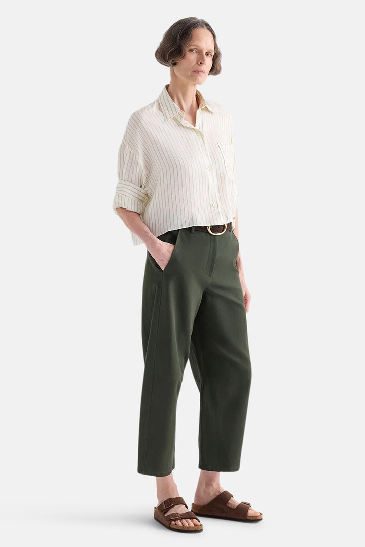 Slouchy BF Trouser in Cotton Linen Twill Rosen