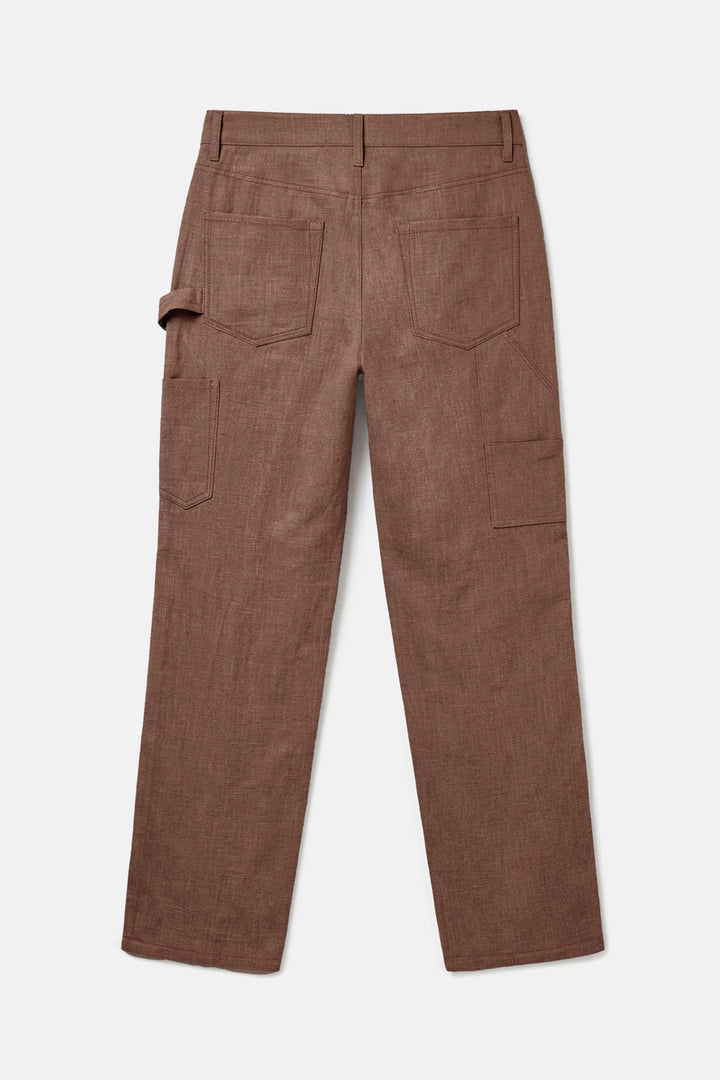 Carpenter Linen Pant Brown
