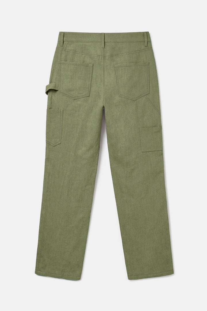 Carpenter Linen Pant Green