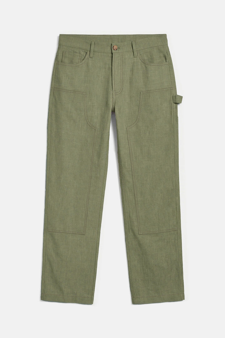 Carpenter Linen Pant Green