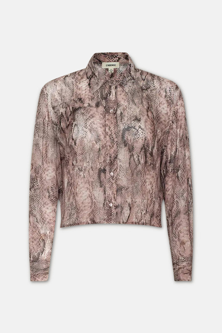 Cosette Shirt Mauve/Multi Western Snake Print