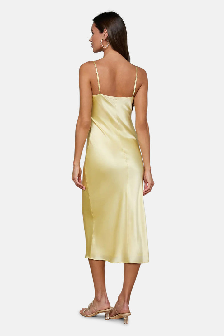 Seridie Silk Slip Dress Lemon Sorbet
