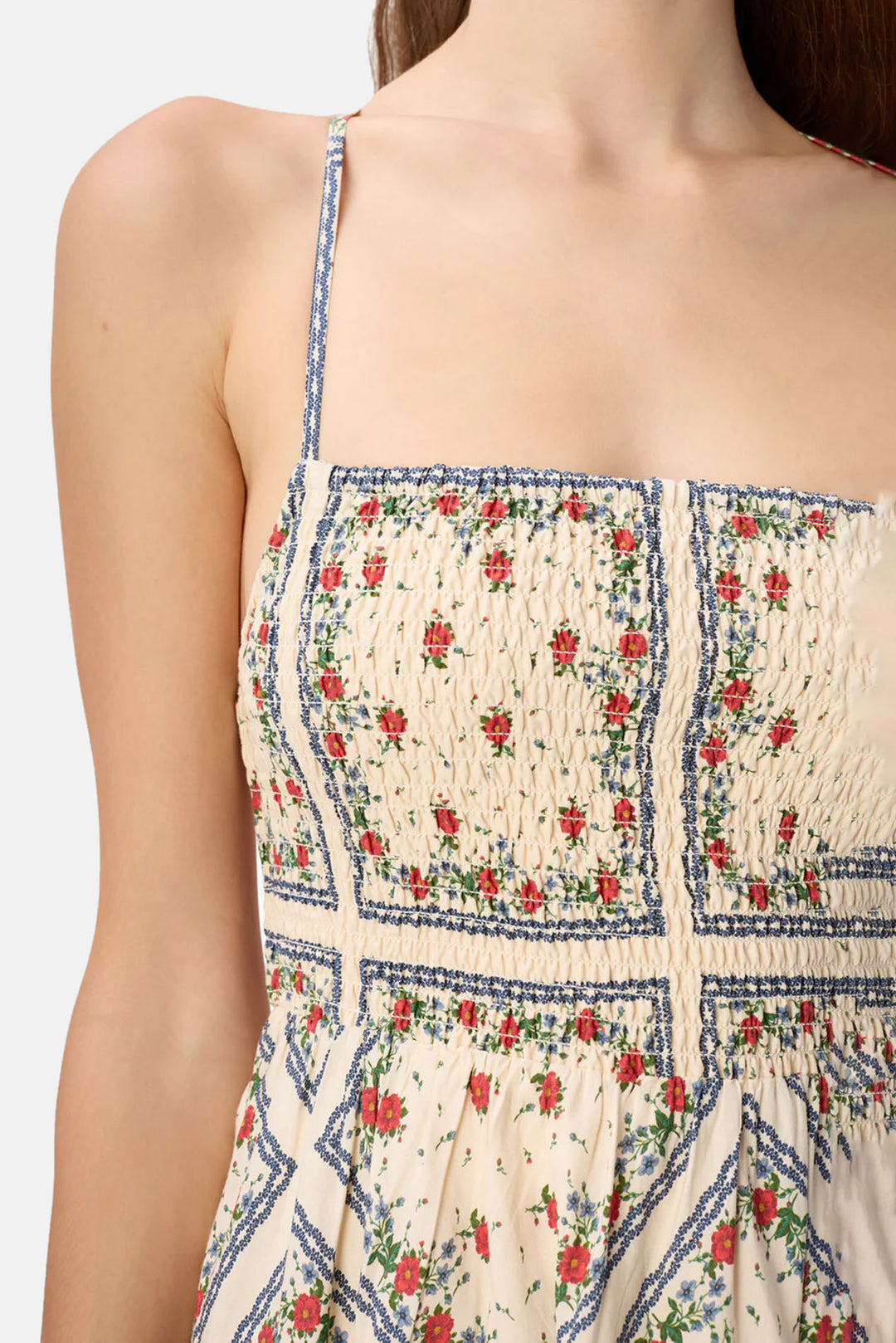 Cecily Silk Cotton Dress Heirloom Bandana