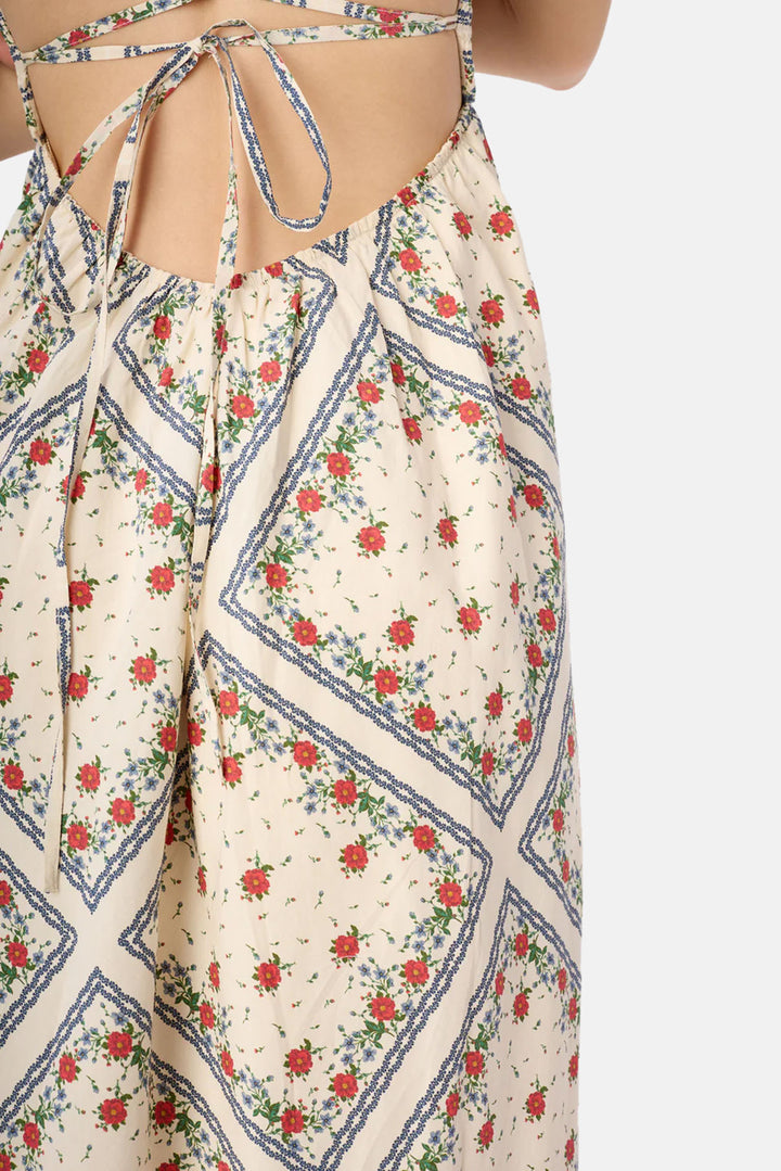 Cecily Silk Cotton Dress Heirloom Bandana