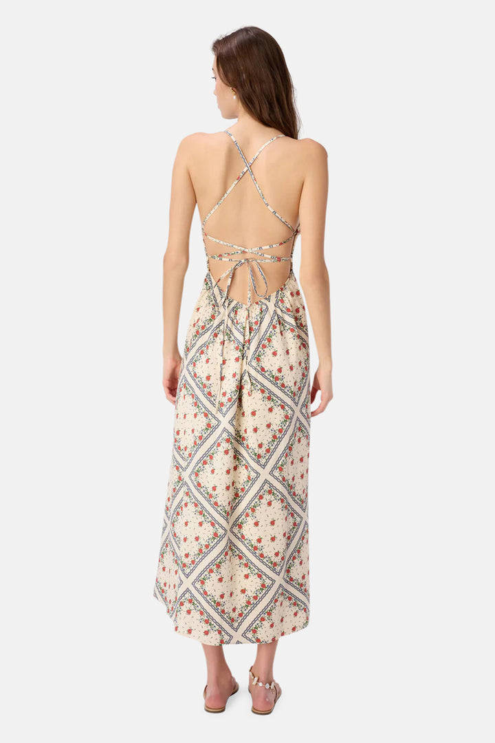 Cecily Silk Cotton Dress Heirloom Bandana