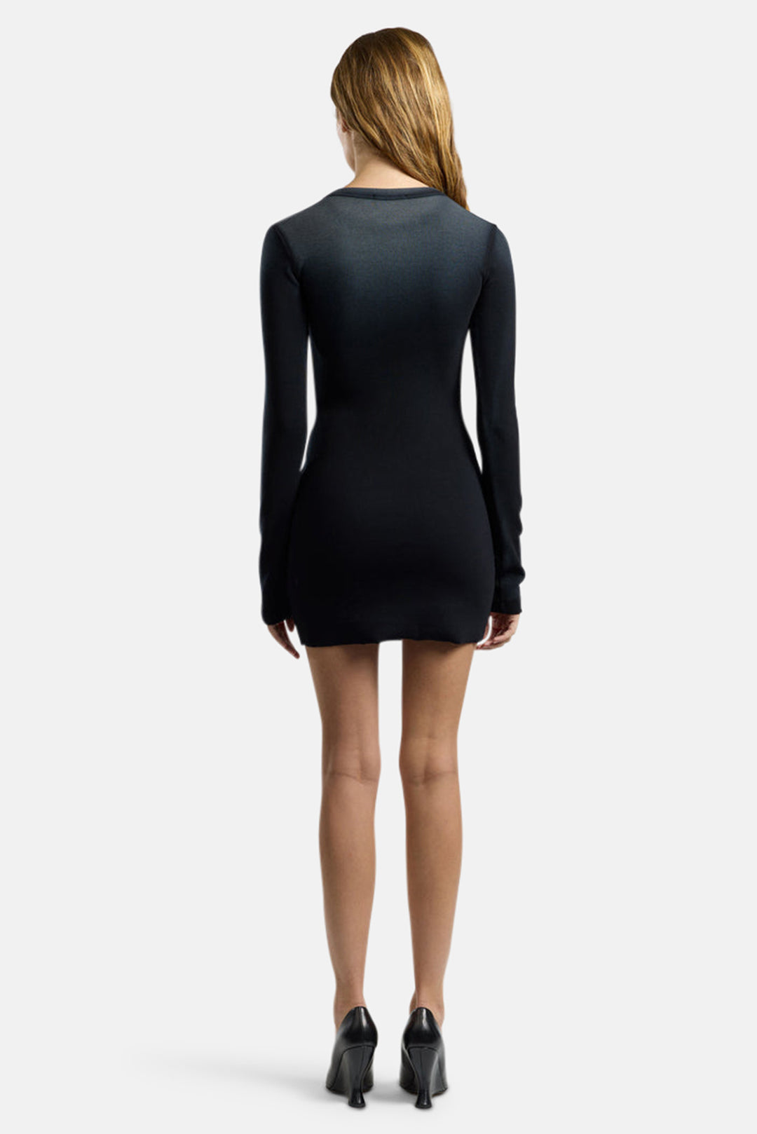 Verona Long Sleeve Mini Dress Black Cast