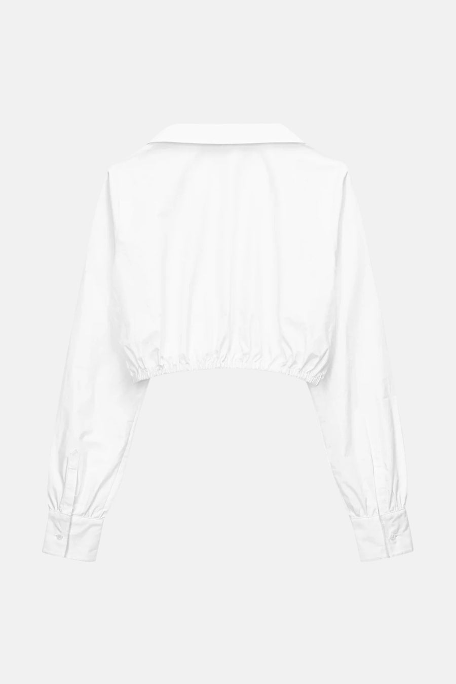 Cropped Poplin Shirt White