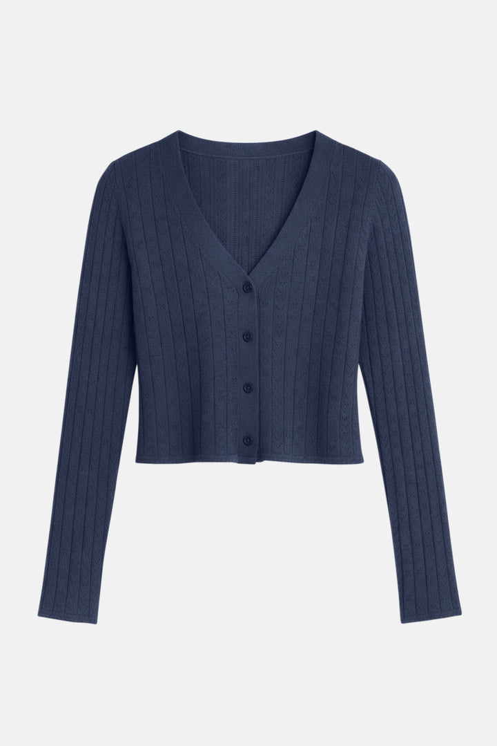 Claire Pointelle Cardigan Space Grey
