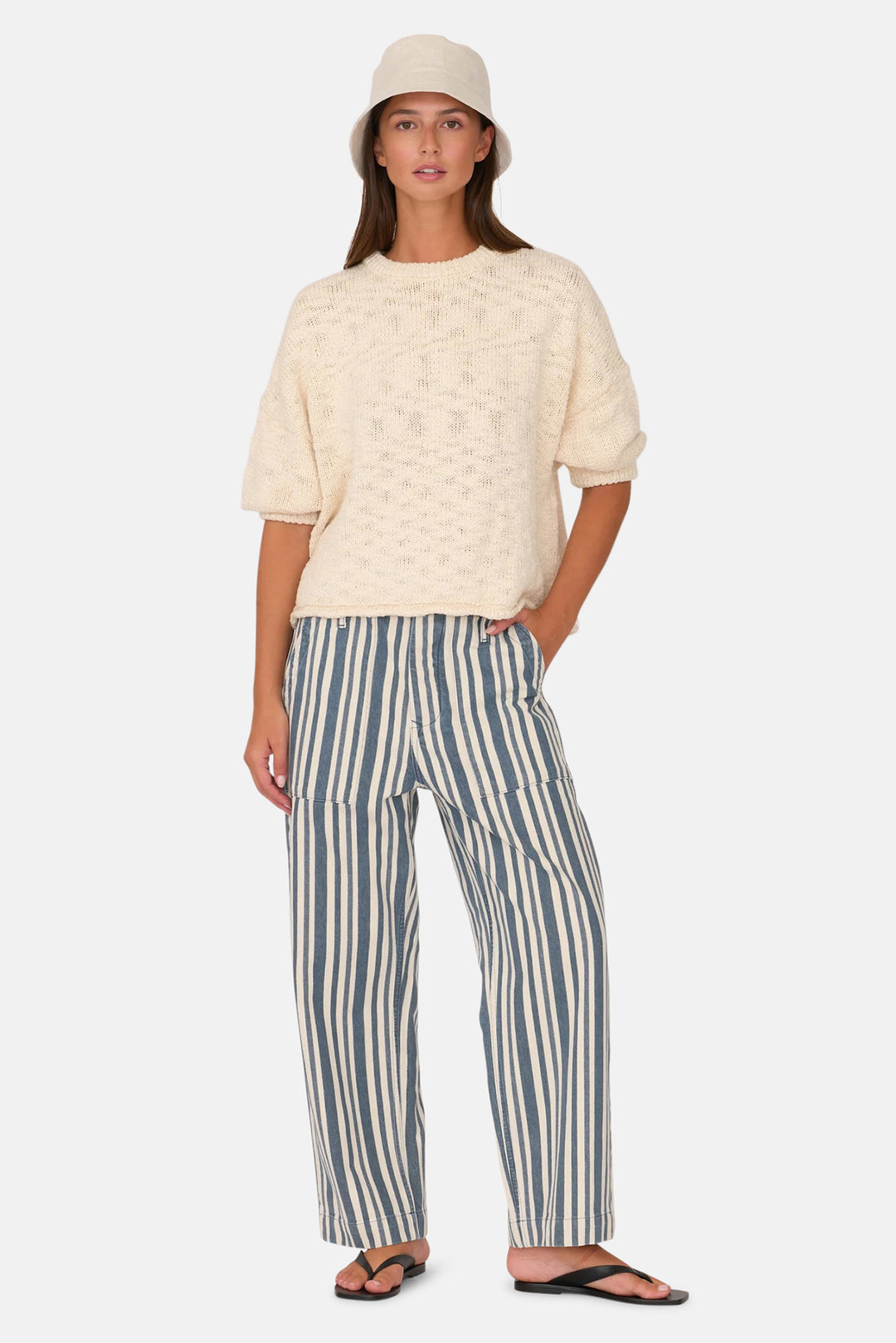 Cali 3/4 Sleeve Sweater Ivory