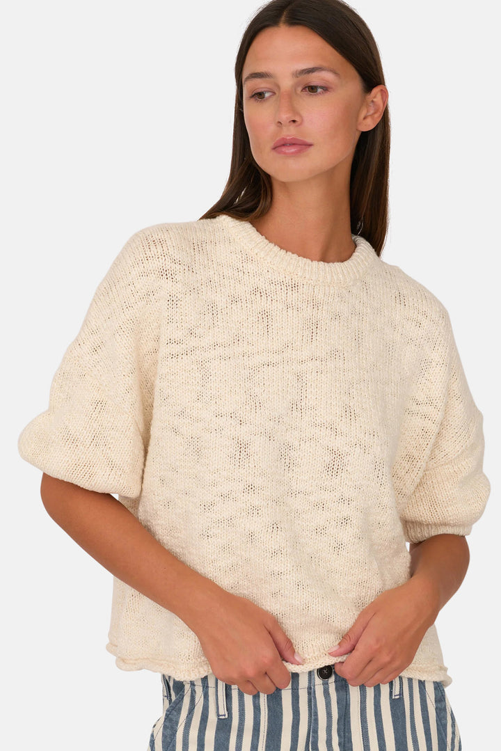 Cali 3/4 Sleeve Sweater Ivory