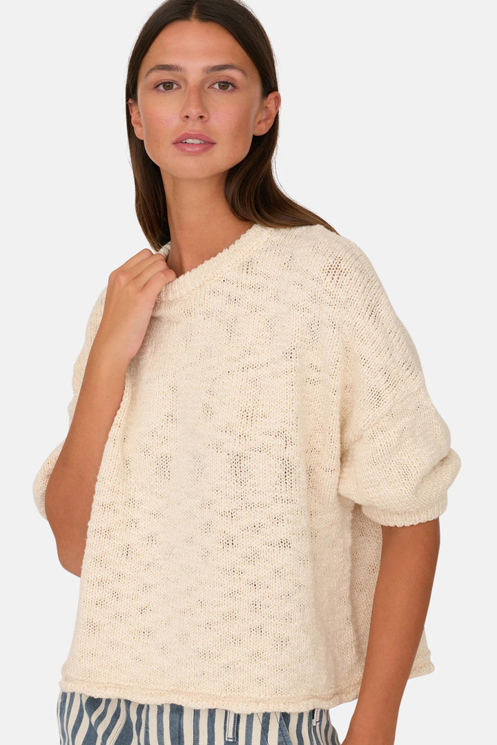 Cali 3/4 Sleeve Sweater Ivory