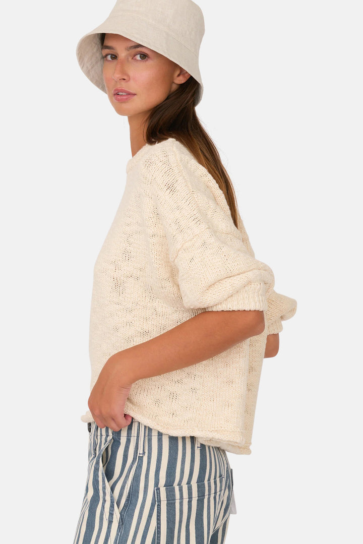 Cali 3/4 Sleeve Sweater Ivory