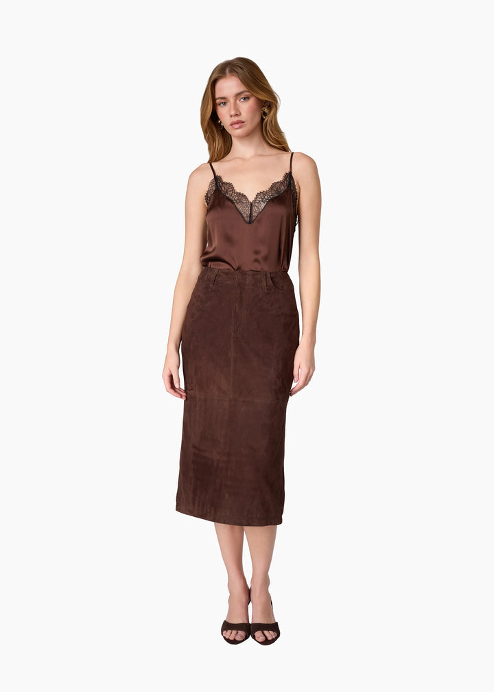 Daisy Silk Camisole Umber