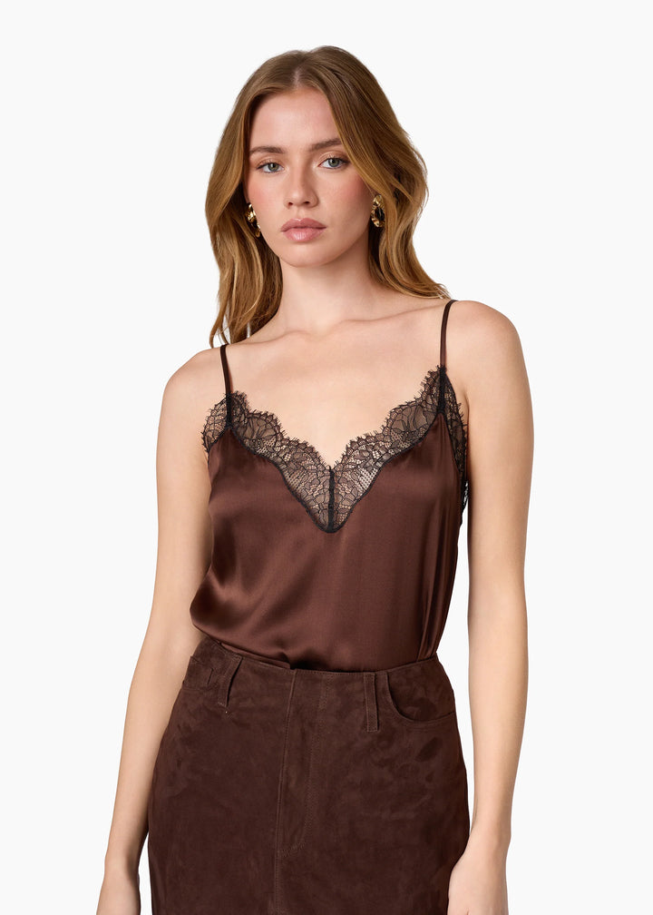 Daisy Silk Camisole Umber