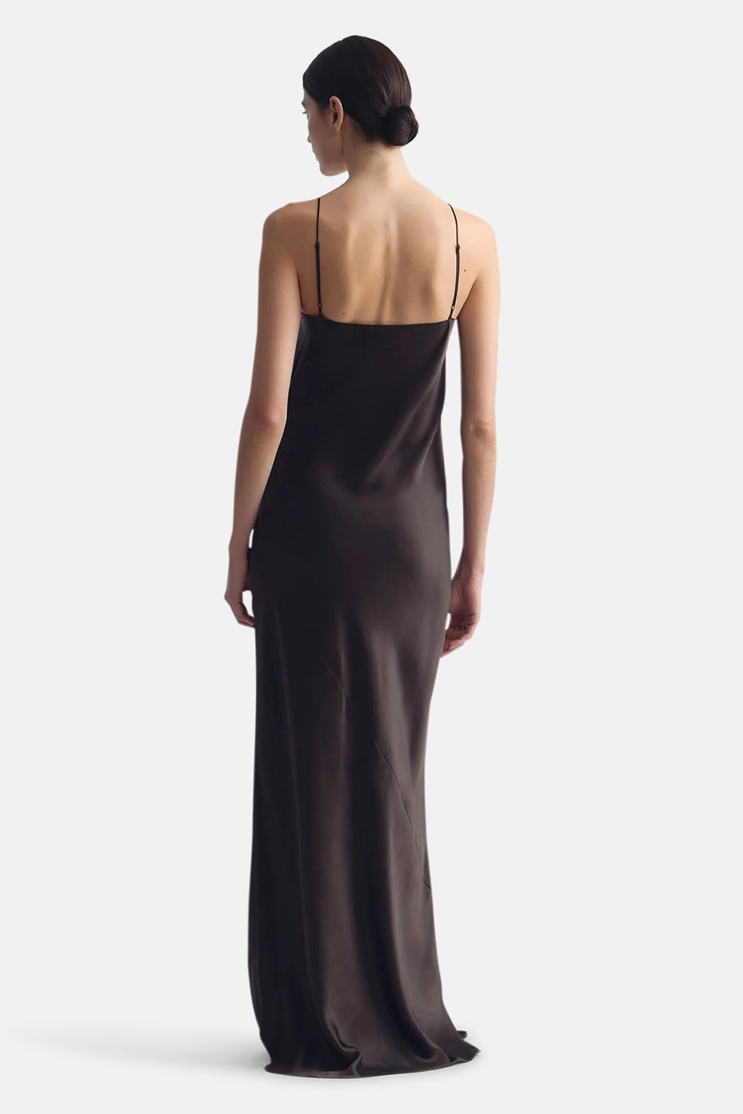 Cami Silk Gown Espresso Noir