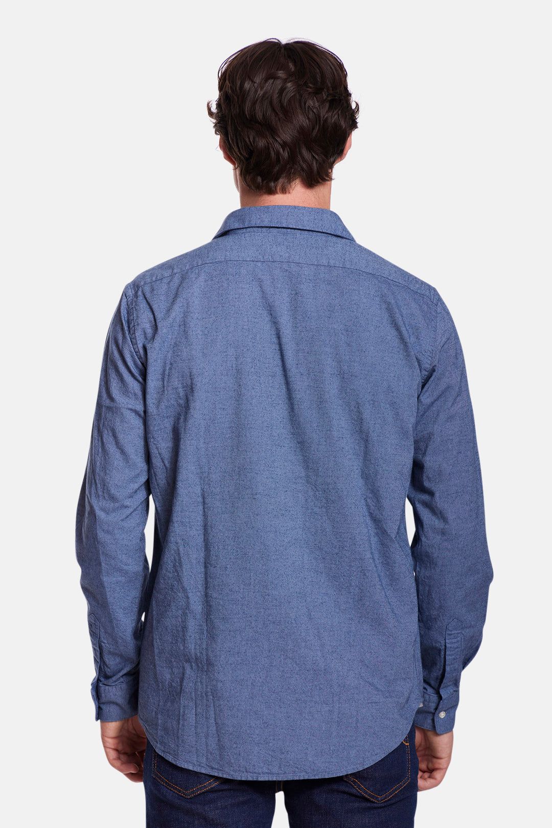 Camicia Brushed Flannel Shirt Heather Blue