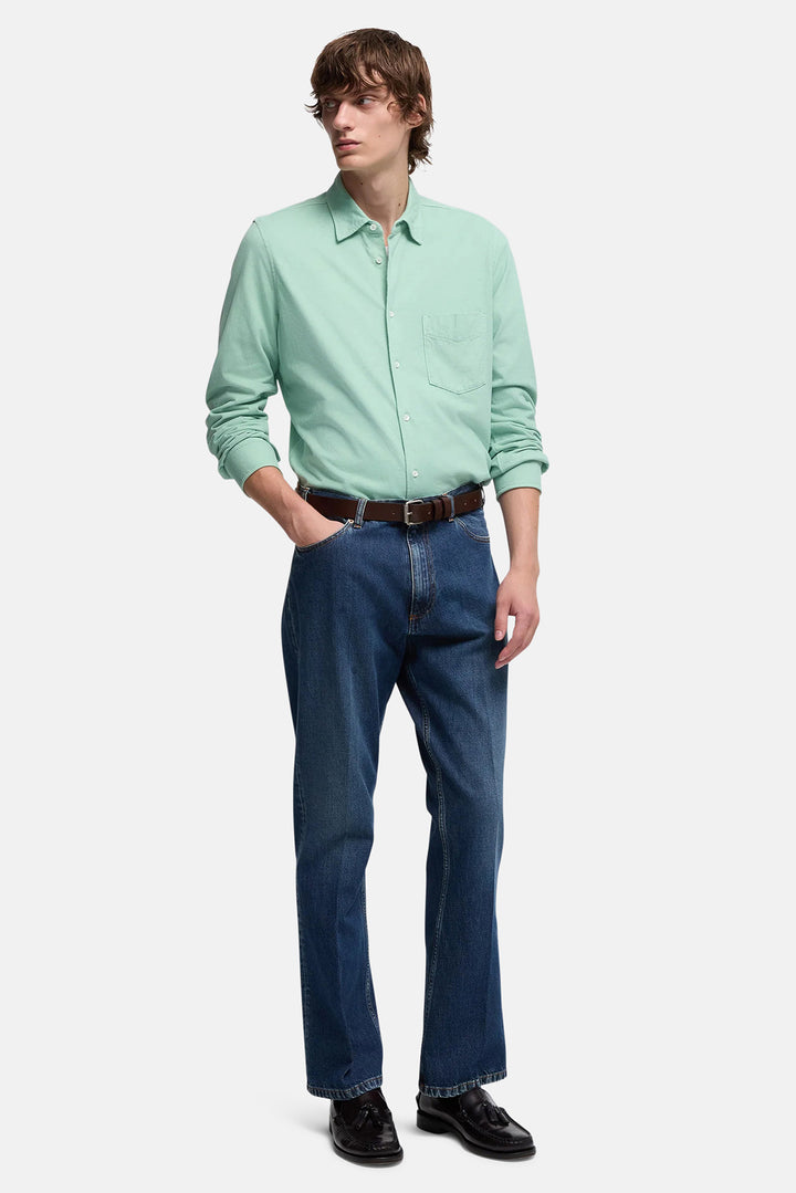 Camicia Jersey Button Up Shirt Mint