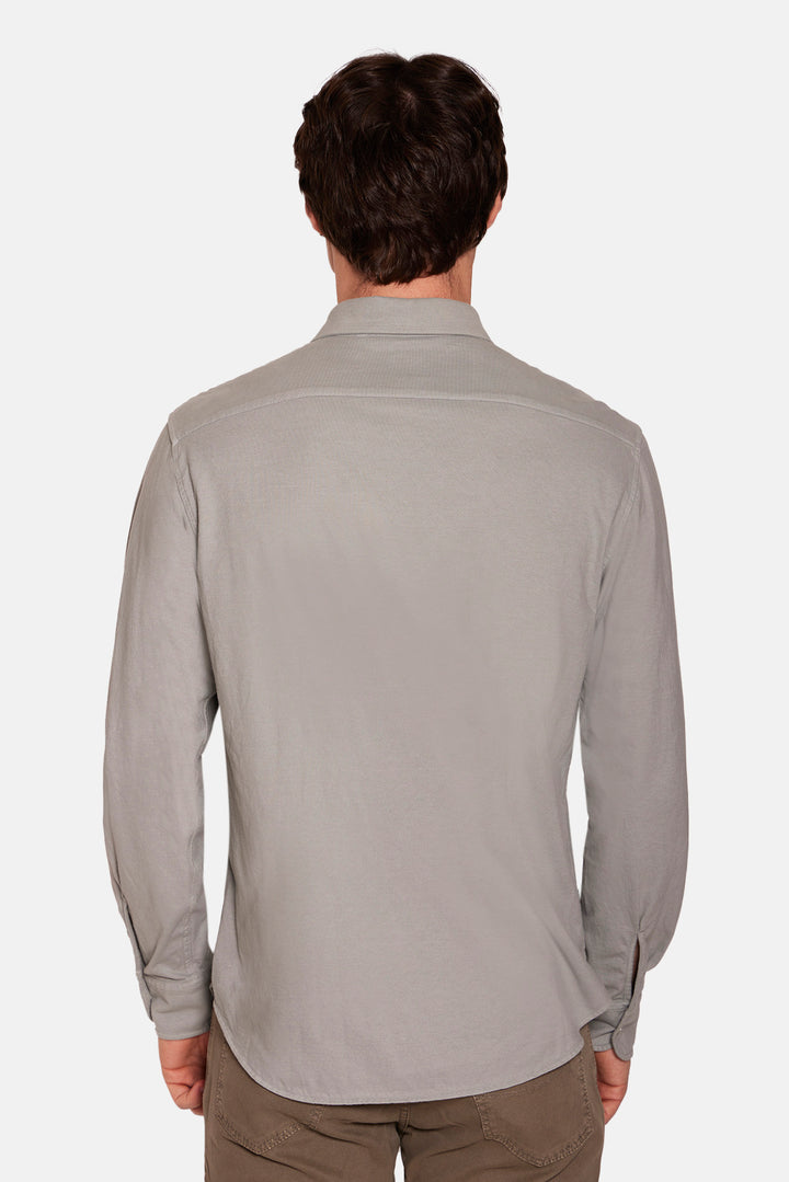 Camicia Jersey Button Up Shirt Soft Sage