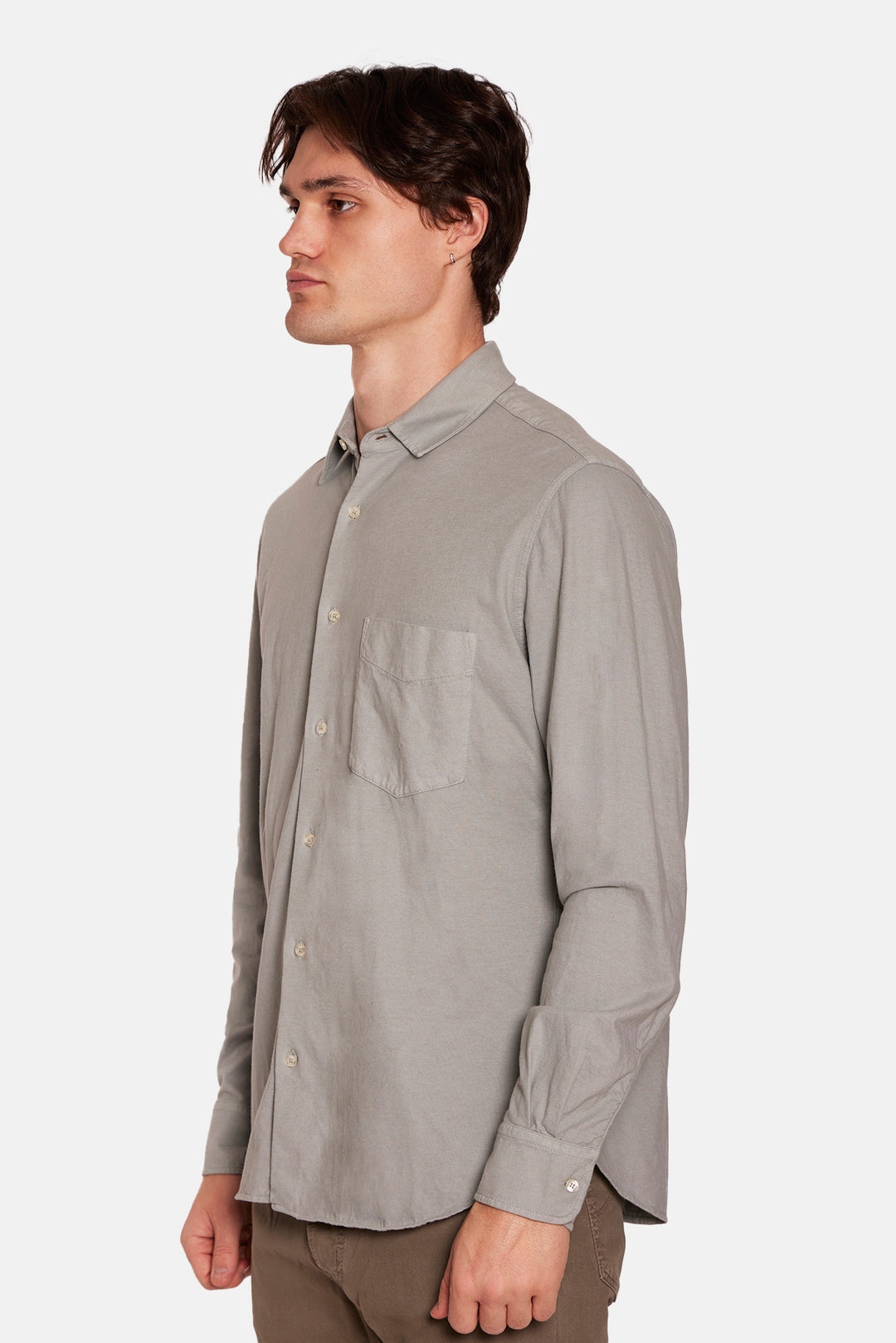 Camicia Jersey Button Up Shirt Soft Sage
