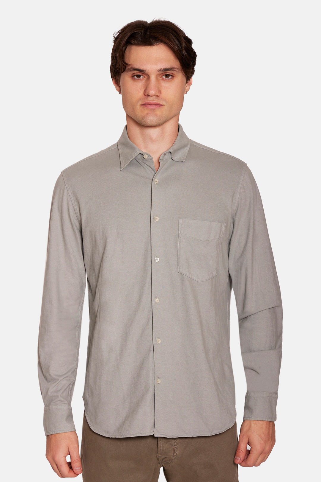 Camicia Jersey Button Up Shirt Soft Sage