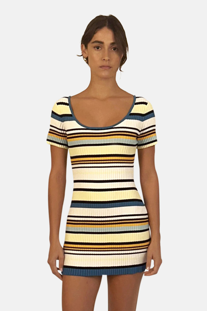 Cara Dress Variegated Stripe
