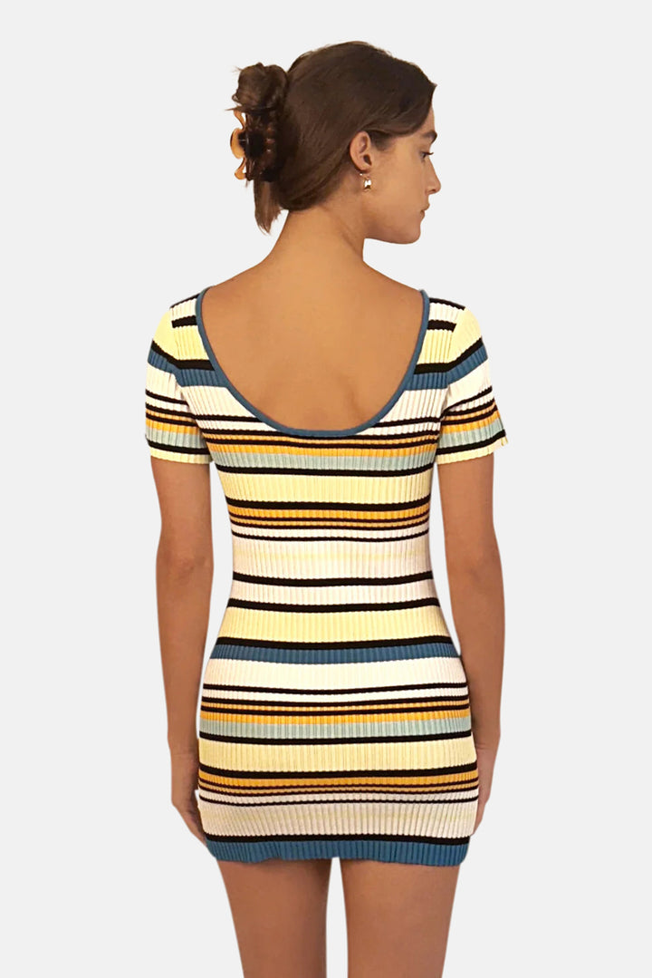 Cara Dress Variegated Stripe