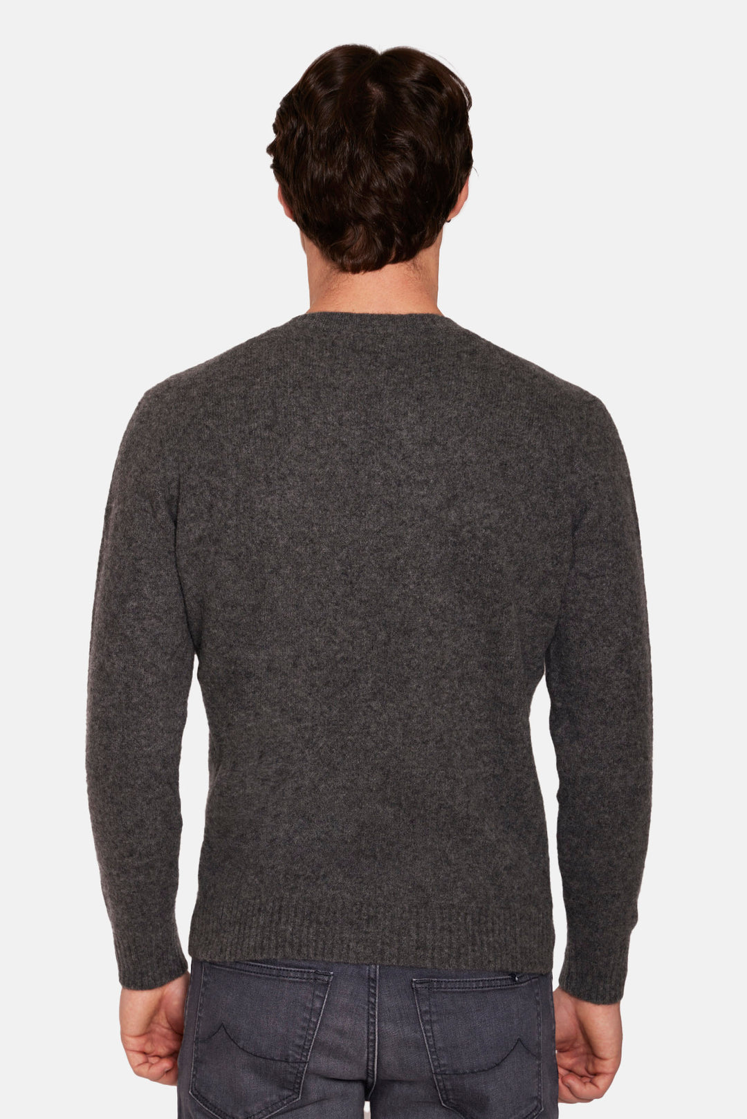 Cashmere Silk Crewneck Heather Charcoal